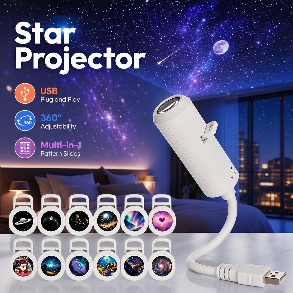 Planetarium Projector Home - Proiettore di Stelle e Galassie USB